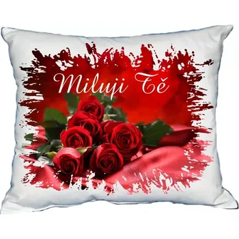 Dekorativní polštářek Moon River polštář Svatý Valentýn Miluji Tě růže 30x40 cm ( )