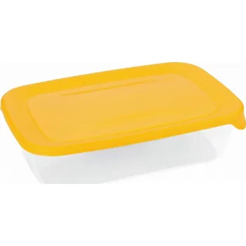 Dóza na potraviny Kontejner s kurčkou Fresh & Go Rectangular 1L Yellow/ Transparent 182294