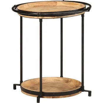 Konferenční stolek Odkládací stolek Ø55x60 cm masivní mangovníkové dřevo - 8721102922077