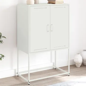 Příborník do zásuvky Skříň highboard bílá 68,5 x 38,5 x 107 cm ocel - 8721102633942