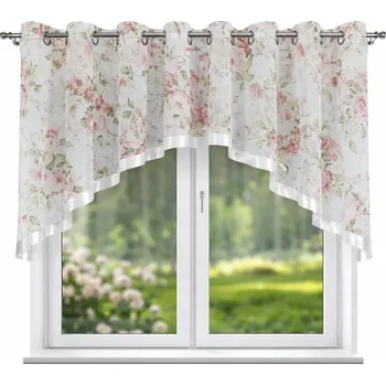 Záclona BytoTex Dekorační krátká záclona s kroužky L 935, 400x130 cm