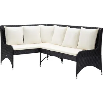 Zahradní sestava Zahradní rohové pohovky 2 ks polyratan černé - 8720286073643