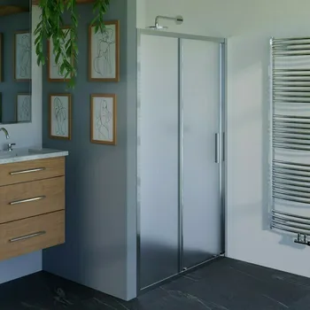 Sprchové dveře Dveře sprchové WECCO 1200 mm lesklý hliník/matné sklo
