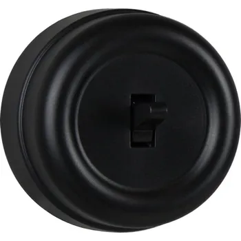 vypínač Elhard Nástěnný vypínač Retro Klasik s páčkou č.6, černý - 2.jakost