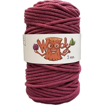 Příze Woody 5 mm – Tmavě růžová (50m)