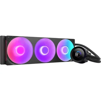 PC ventilátor NZXT Kraken Plus 360 RGB Vodní chladič, pro CPU, pro Intel i AMD, LCD displej, 3× RGB 120mm ventilátor, socket 1851, 1700, 1200, 115x, AM5, AM4, černý, 6 let záruka RL-KR360-B2