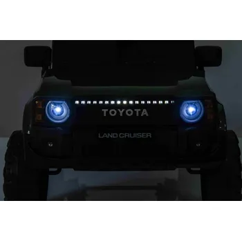 Dětské elektrovozidlo Beneo Elektrické autíčko Toyota Landcruiser 12V, army, široké jednomístné sedátko, 2,4 GHz dálkové ovládání, USB/AUX Vstup, Bluetooth, Odpružení, Lithiová baterie, LED světla, 2 X 25W Motor, ORIGINÁL licence