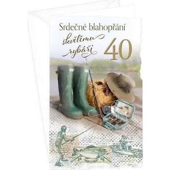 ARGUS Přání k 40.narozeninám s klopou na peníze 15-6563c40