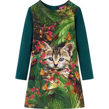 Chlapecké tričko Dětské šaty s dlouhým rukávem tmavě zelené 116 - 8721012131057