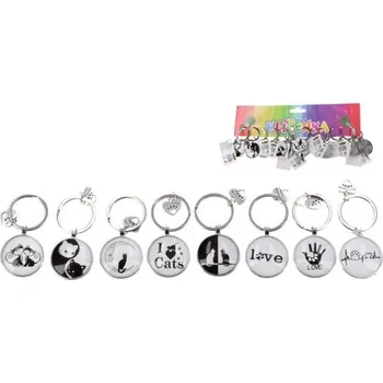 Klíčenka kulatá kočičí život /W033496/