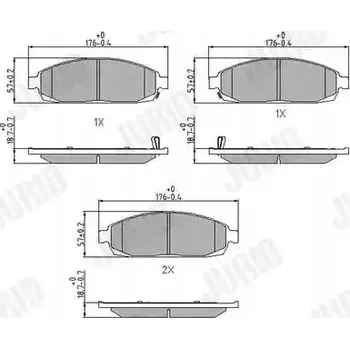 Brzdová destička Jurid 573340J Sada brzdových destiček, kotoučové brzdy