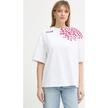 Pánské tričko Tričko Just Cavalli 80PAHE10.CJ118 bílá 00X, vel. L