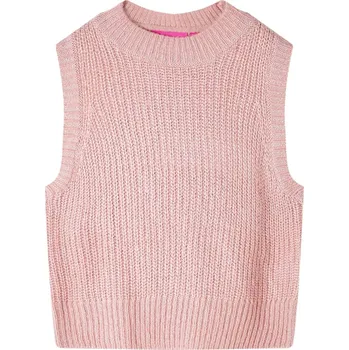 Chlapecké oblečení Dětská svetrová vesta pletená světle růžová 116 - 8721012040823
