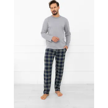 Pánské pyžamo Pánské pyžamo s dlouhým rukávem a dlouhými kalhotami Andreas M