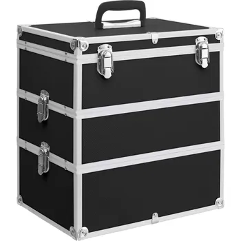 Kosmetický kufr Kosmetický kufřík 37 x 24 x 40 cm černý hliník - 8718475730040