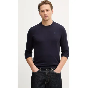 Pánský svetr Svetr s přídavkem hedvábí Hackett London HM7000114 námořnická modř 59X, vel. L