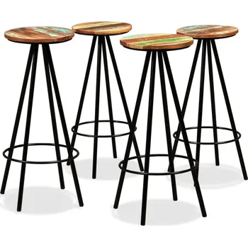 Barová židle Barové stoličky 4 ks masivní recyklované dřevo - 8718475580256