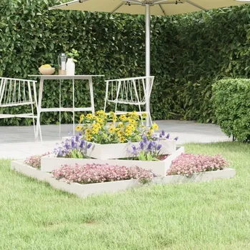 Truhlík Truhlík bílý 112 x 112 x 27 cm masivní borové dřevo - 8720845678364