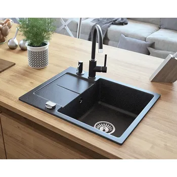 Granitový dřez Jednodřez Lavello granit černý