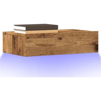 Televizní stolek TV skříňka s LED osvětlením old wood 60 x 35 x 15,5 cm - 8721158555328