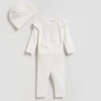 Dětská móda Reserved - Bavlněná sada - krémová - 689IM-01X - 689IM-01X-80