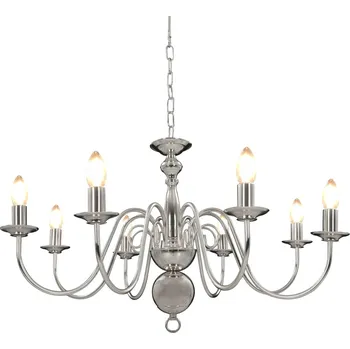 Lustr stříbrný 8x žárovka E14 - 8719883573410