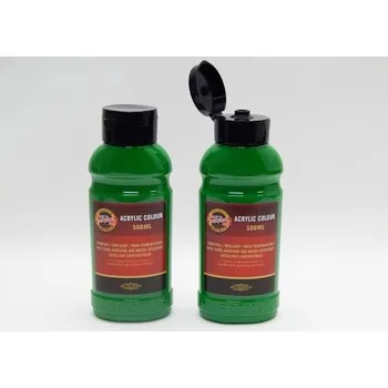 Výtvarná barva KOH-I-NOOR Barva akrylová 500ml zeleň permanentní 0520