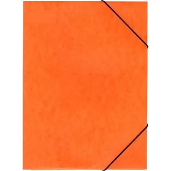 Složka s gumou A4 Prešpán, 3klopá, oranžová