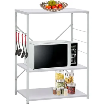 Příborník do zásuvky Skříňka na mikrovlnku bílá 60 x 39,6 x 79,5 cm kompozitní dřevo - 8719883890722