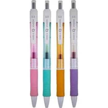 Kuličkové pero Q - knock 0,5mm modré - MIX barev - Quick Dry Ink