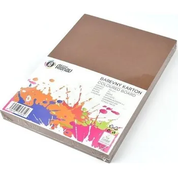 Barevný papír Barevný karton A4/ 100 ks, 180g, hnědý