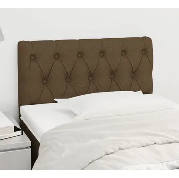 Čelo postele tmavě hnědé 80 x 7 x 78/88 cm textil - 8720287151456