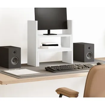 Příborník do zásuvky Stolní organizér nastavitelný bílý 40 x 17 x 41 cm kompozit - 8721158390486