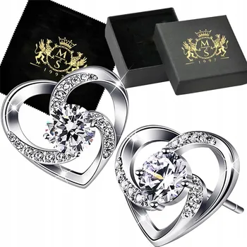 Náušnice Náušnice Mennica Świdnicka stříbrná srdíčka