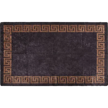 Koberec Koberec pratelný 120 x 180 cm černý a zlatý protiskluzový - 8720286653647
