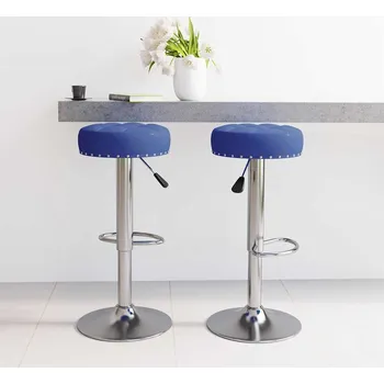 Barová židle Barové stoličky 2 ks modré textil - 8720286513552