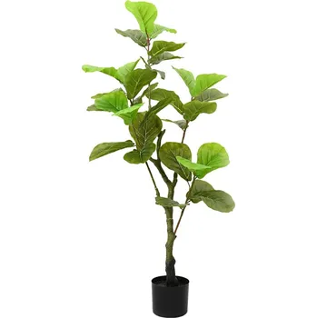 umělá květina Umělý strom Ficus 30 listů 125 cm zelený - 8721158572981