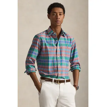 Pánská móda Bavlněná košile Polo Ralph Lauren 710P00629 oranžová 20X, vel. XL