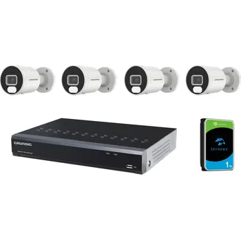 Kompletní kamerový systém GU-RNS-4CAM40K-P Sada IP kamerového systému 4.0 Mpix, včetně NVR s PoE switchem a HDD 1 TB (Sada IP kamerového systému 4.0 Mpix, včetně NVR s PoE switchem a HDD 1 TB)