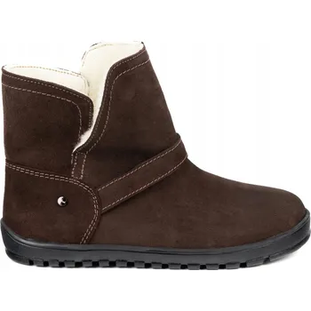 Dámská zimní obuv Dámské barefoot zimní boty Olivier Harper kožené merino hnědé 43