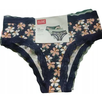 Kalhotky 3 kusy Cleve dámské Kalhotky s květinovým vzorem XL