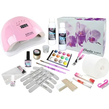 Startovací sada na Akrylové nehty XXL120W na tipy - růžová