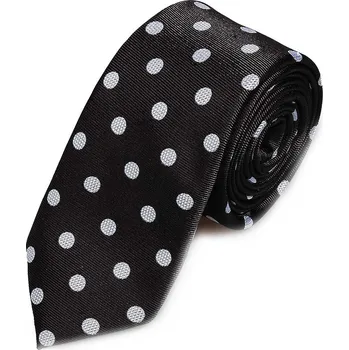 Kravata Úzká kravata Eterna - tmavě šedá s puntíky 9059