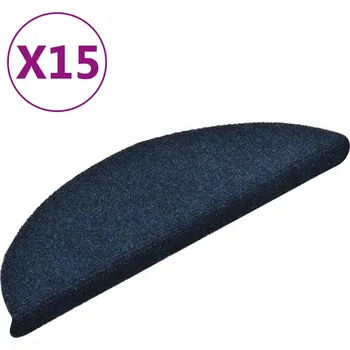 Nášlap na schod Schodové rohože samolepicí 15 ks 56 x 17 x 3 cm tmavě modré půlkulaté - 8720286045800