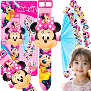 Hodinky HODINKY S PROJEKTOREM PRO DĚTI Minnie Mouse 3D ZOBRAZUJÍ OBRÁZKY PROJEKTOR