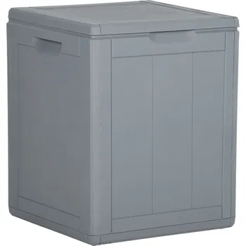 Úložný box Zahradní úložný box 90 l šedý PP vzhled dřeva - 8720286768020
