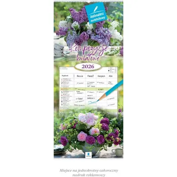 Kalendář Nástěnný Kalendář Zápisník 2026 Lucrum Květinové kompozice