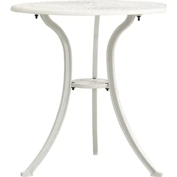 Zahradní stůl Zahradní stůl bílý 62 x 62 x 65 cm litý hliník - 8720286205846