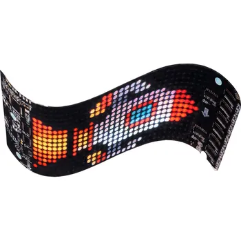 Čistič autoskla Flexibilní RGB LED panel s Bluetooth ovládáním do auta – programovatelný textový displej 18x7cm