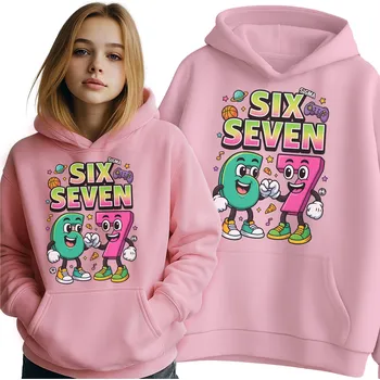 Chlapecká mikina MIKINA SIX SEVEN 67 DĚTSKÁ BRAIN ROT DĚTSKÁ S KAPUCÍ